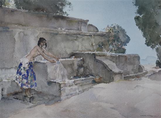 William Russell Flint, Isabella of Lucenay, lithograph, signed in pencil, 20.5 x 27ins